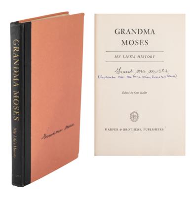 Lot #447 Grandma Moses Signed Book - Image 1