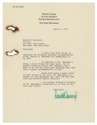 Lot #155 Donald Trump Typed Letter Signed - Image 1