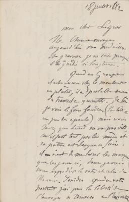 Lot #426 Auguste Rodin Autograph Letter Signed