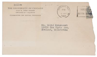 Lot #529 Saul Bellow Typed Letter Signed - Image 2