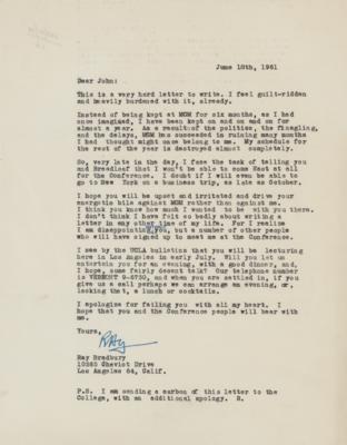 Lot #530 Ray Bradbury Typed Letter Signed
