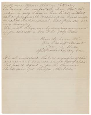 Lot #558 Edward Everett Hale Letter Signed - Image 3