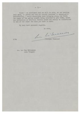 Lot #592 Georges Simenon (2) Typed Letters Signed - Image 2