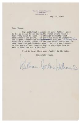 Lot #605 William Carlos Williams Typed Letter Signed
