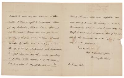 Lot #563 Washington Irving Autograph Letter Signed - Image 2