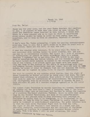 Lot #548 James T. Farrell Typed Letter Signed and Autograph Letter Signed - Image 3