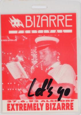 Lot #5336 CJ Ramone's 1990 Bizarre Festival Press Packet and Backstage Pass - Image 3