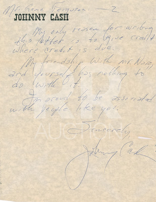 Lot #5185 Johnny Cash Archive of (10) Signed Letters - Image 21