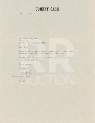 Lot #5185 Johnny Cash Archive of (10) Signed Letters - Image 28