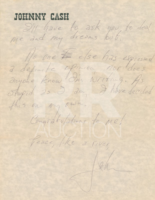 Lot #5185 Johnny Cash Archive of (10) Signed Letters - Image 6
