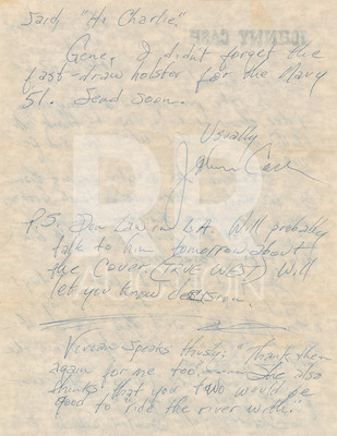 Lot #5185 Johnny Cash Archive of (10) Signed Letters - Image 9