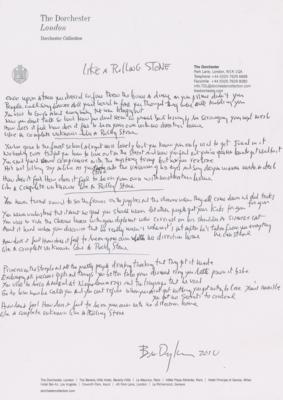 Lot #5065 Bob Dylan Handwritten Lyrics for 'Like a Rolling Stone'