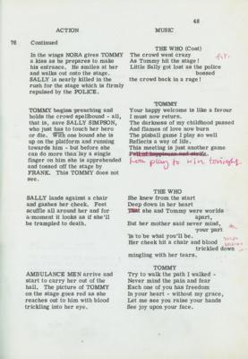 Lot #5117 The Who: Pete Townshend Hand-Annotated Tommy Screenplay - Image 7