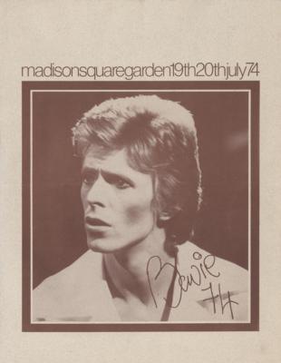 Lot #5274 David Bowie 1974 Madison Square Garden Program - Image 1