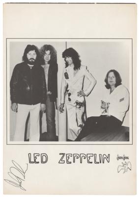 Lot #5141 Led Zeppelin: John Bonham Signed Booklet