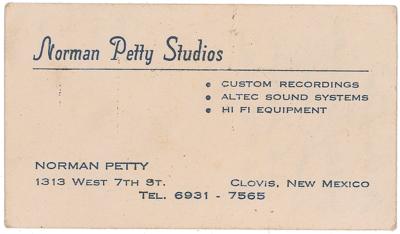 Lot #5179 Buddy Holly and the Crickets Signed Business Card - Image 2