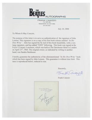 Lot #5024 Beatles: John Lennon Signed Book - Image 4
