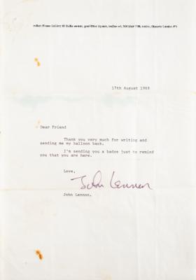 Lot #5023 Beatles: John Lennon Typed Letter Signed
