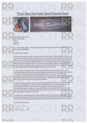 Lot #5399 Prince Studio-Played Acoustic Guitar for the Diamonds and Pearls Album - Image 7