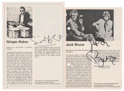 Lot #5204 Cream: Ginger Baker and Jack Bruce Signed Photographs - Image 1