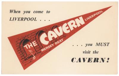Lot #5046 Beatles 1963 Cavern Club Promo Card - Image 2