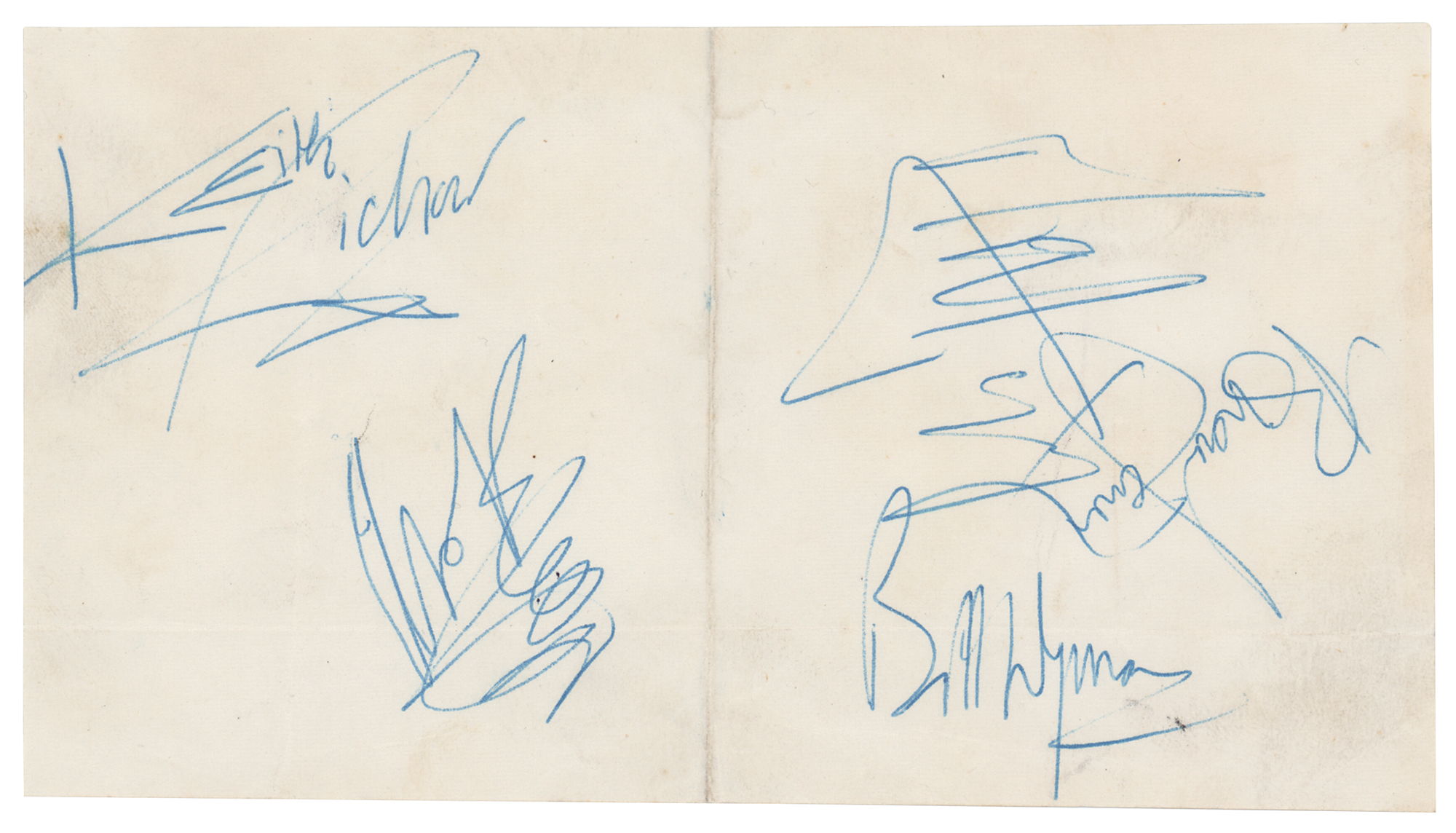 Lot #5099 Rolling Stones Signatures
