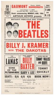 Lot #5014 Beatles 1963 Gaumont Theatre Handbill - Image 1