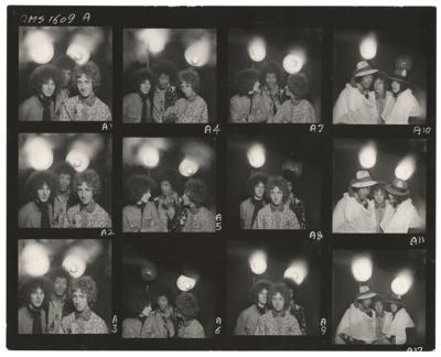 Lot #5087 Jimi Hendrix Experience 1967 Contact Sheet by Gered Mankowitz