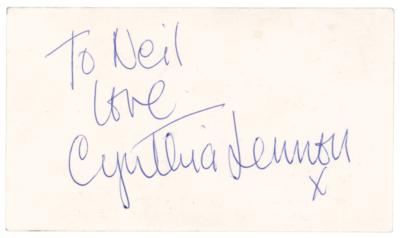 Lot #5057 Beatles: Cynthia Lennon Signed Business Card