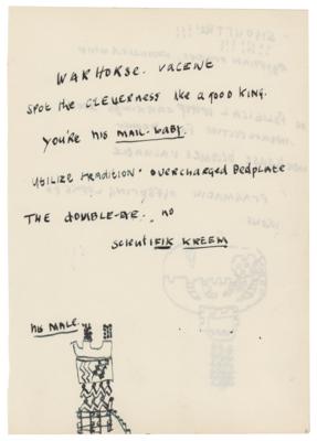 Lot #5043 Beatles: Stuart Sutcliffe Handwritten Notes and Sketches - Image 1