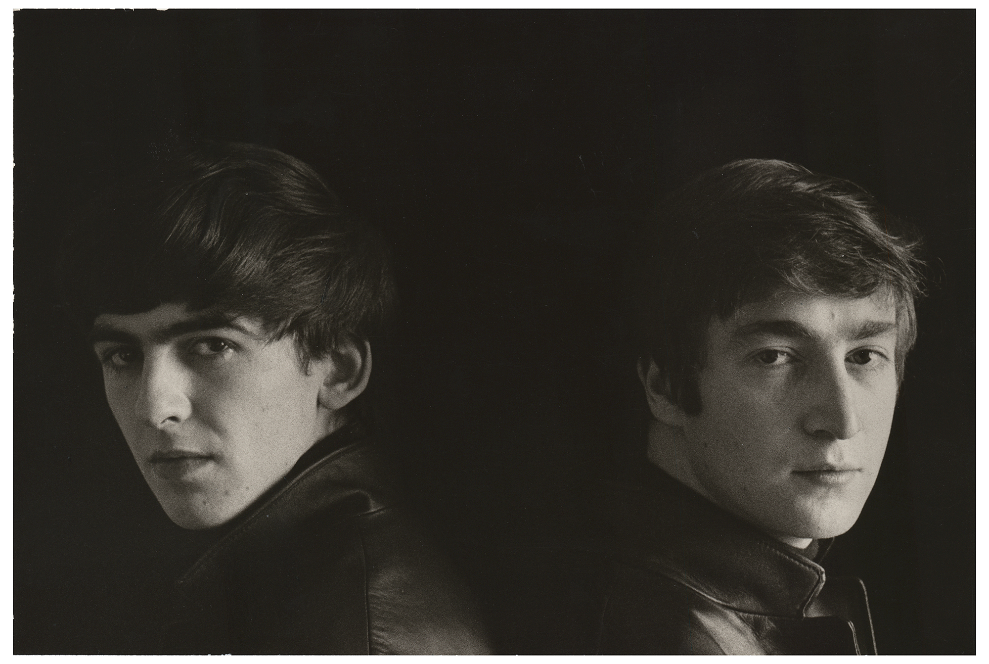 Lot #5039 Beatles: Lennon and Harrison Photograph by Astrid Kirchherr