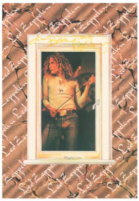 Lot #5154 Led Zeppelin: Robert Plant Signed Poster - Image 1