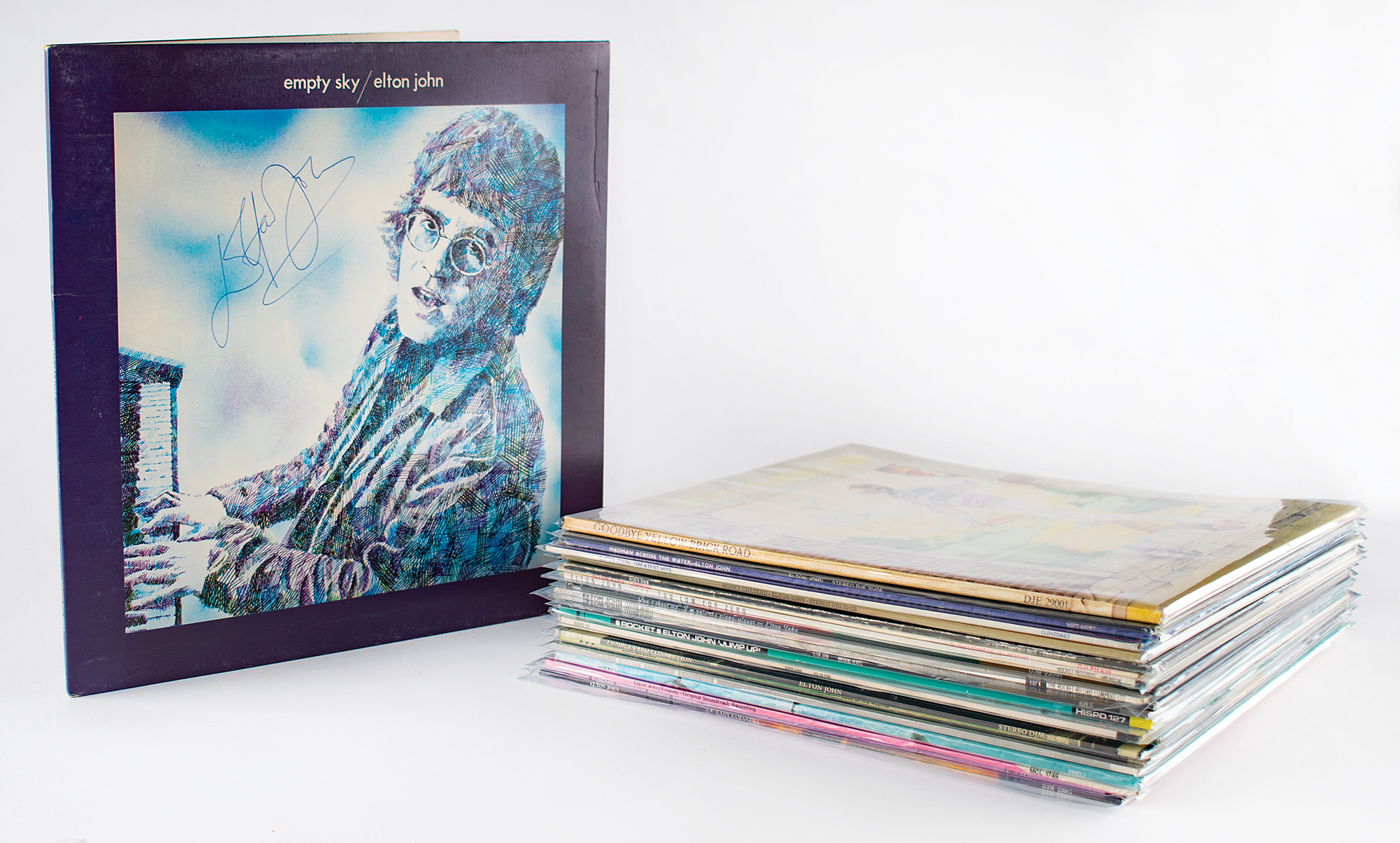 Lot #5242 Elton John Collection of (24) Signed Albums