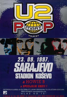 Lot #5369 U2 Signed 1997 PopMart Poster