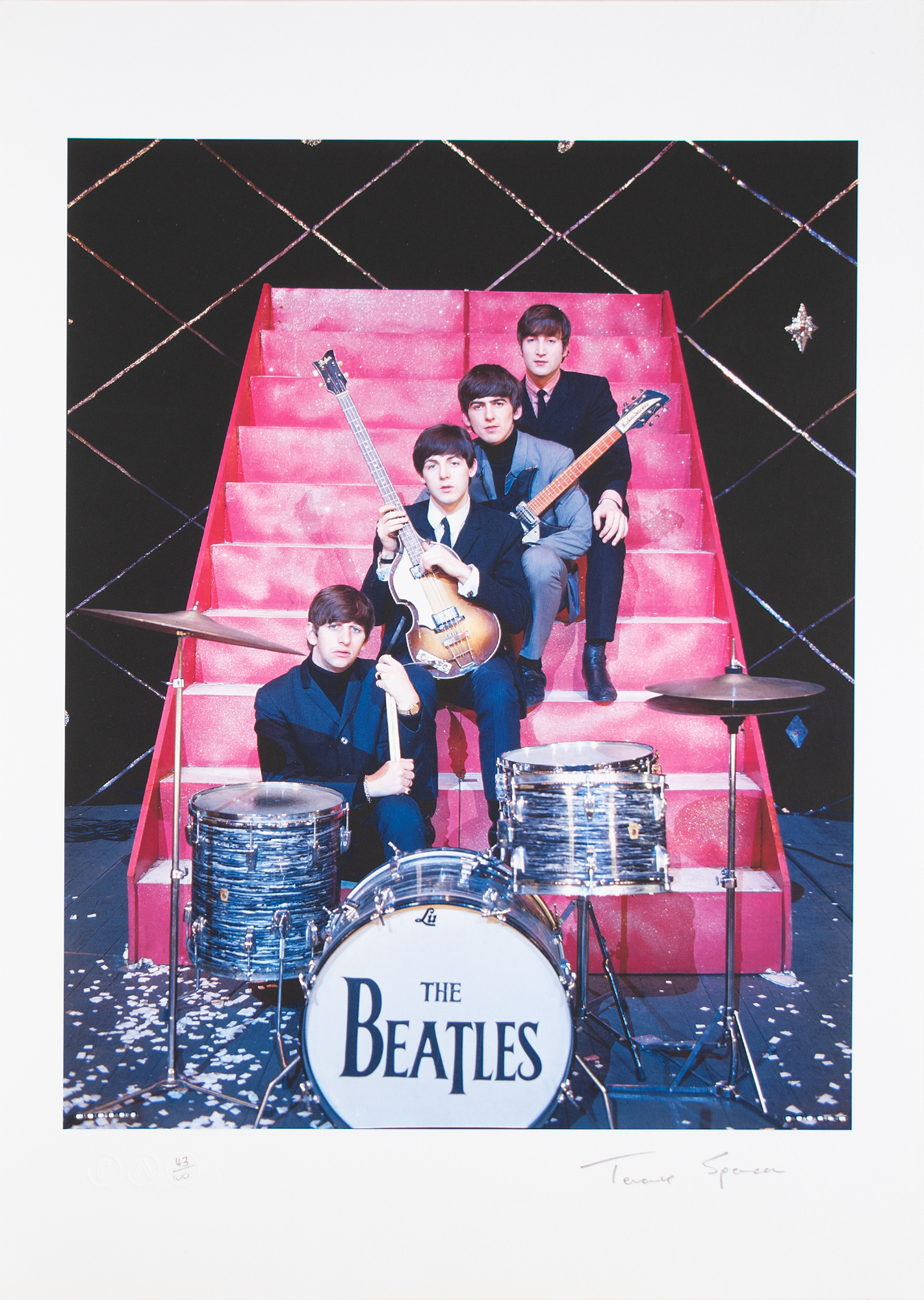 Lot #5050 Beatles Print Signed by Terence Spencer