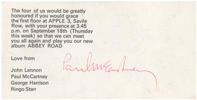 Lot #5026 Beatles: Paul McCartney Signed