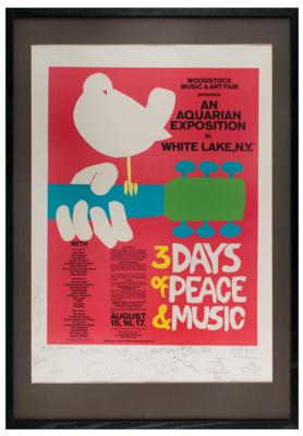 Lot #5196 Woodstock Signed Poster