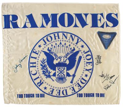 Lot #5331 Ramones Signed Banner Flag
