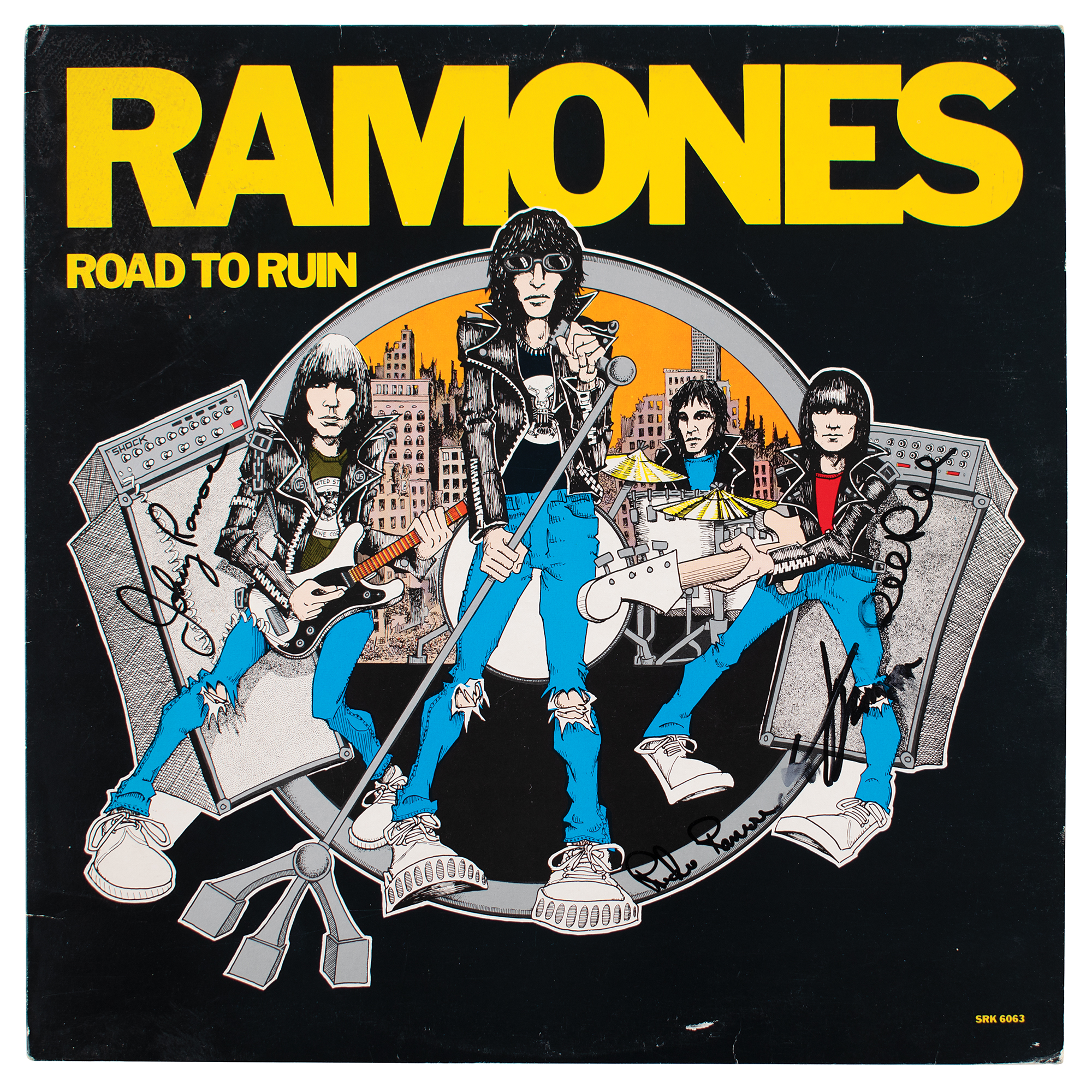 Lot #5339 Ramones Signed Album and Vinyl Record