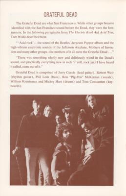 Lot #5213 Janis Joplin and Grateful Dead 1969 Fillmore East Program - Image 3