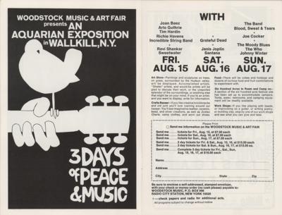 Lot #5212 Woodstock: Jefferson Airplane and Joe Cocker 1969 Fillmore East Program - Image 4