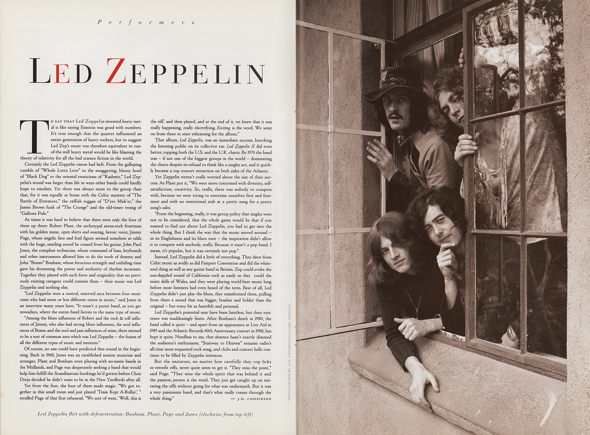 Lot #5151 Led Zeppelin and Janis Joplin 1995 Rock and Roll Hall of Fame Program
