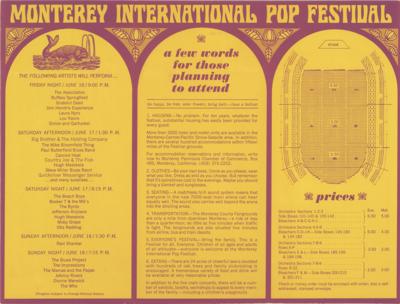 Lot #5193 Monterey Pop Festival Handbill and Order Form - Image 3