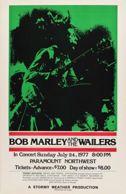 Lot #5247 Bob Marley 1977 Portland Concert Poster - Image 1