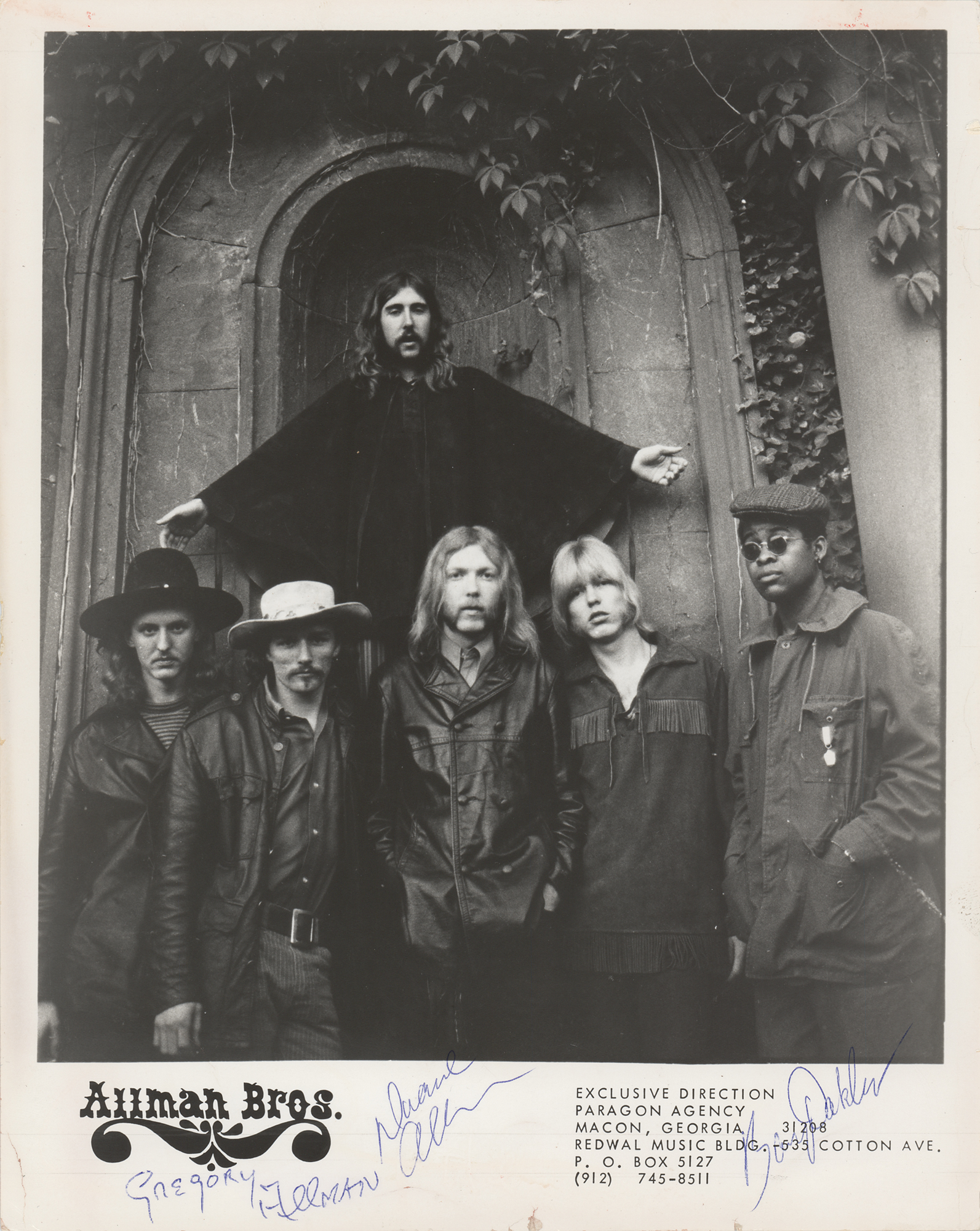 Lot #5231 Allman Brothers Signed Photograph