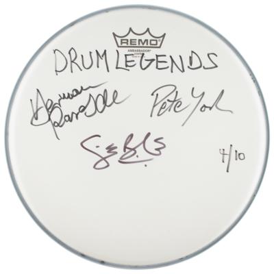 Lot #5203 Cream: Ginger Baker Signed Drum Head