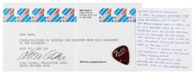Lot #5030 Beatles: Paul McCartney's Guitar Pick