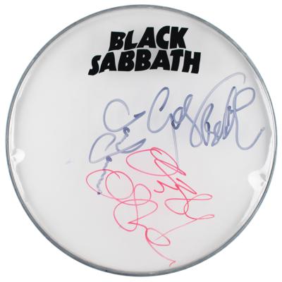 Lot #5265 Black Sabbath Signed Drumhead - Image 1