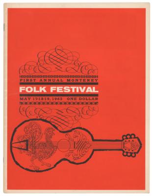 Lot #5079 Bob Dylan: First Annual 1963 Monterey Folk Festival Original Program
