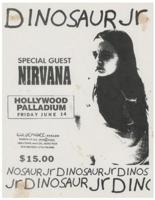 Lot #5429 Nirvana 1991 Hollywood Palladium Flyer